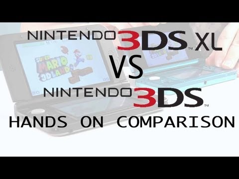 3DS XL vs 3DS Hands On Comparison NEW 2012