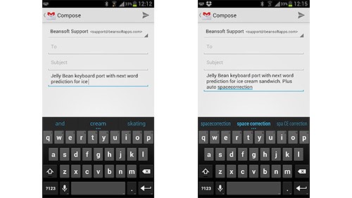 Android 4.1 Jelly Bean, la tastiera anche su ICS