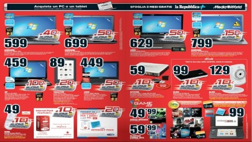 Mediaworld lancia il nuovo volantino delle offerte e regala buoni carburante della ENI