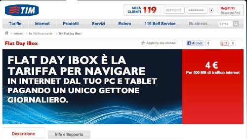 TIM Flat Day iBox: la nuova tariffa giornaliera per navigare dal tablet o dal pc