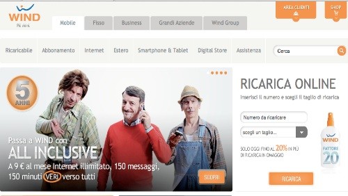 Wind One Day: solo per oggi fino al 20% in più di ricarica in omaggio