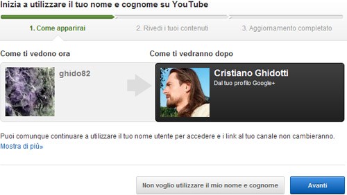 YouTube, nome e cognome o pseudonimo?