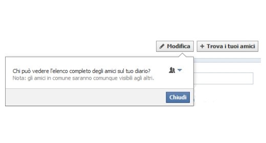 Facebook, ecco come nascondere la lista degli amici