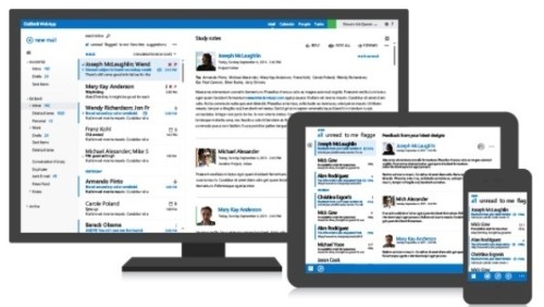 Outlook Web App, nuovo look per tablet e smartphone