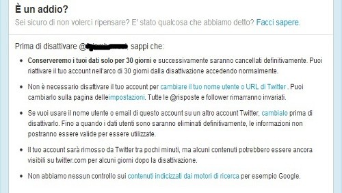 Come cancellarsi da Twitter