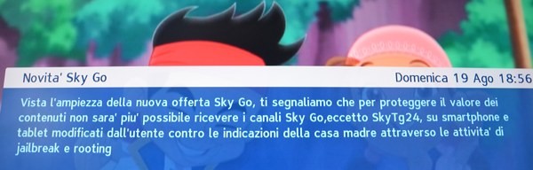 Avviso Sky agli abbonati Avviso Sky agli abbonati