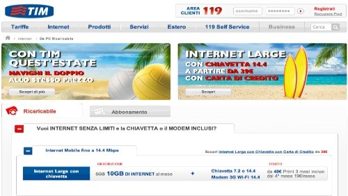 TIM: le migliori offerte per navigare in vacanza