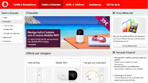 Vodafone: le migliori offerte per navigare in mobilità in vacanza