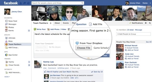 Dropbox nei gruppi Facebook