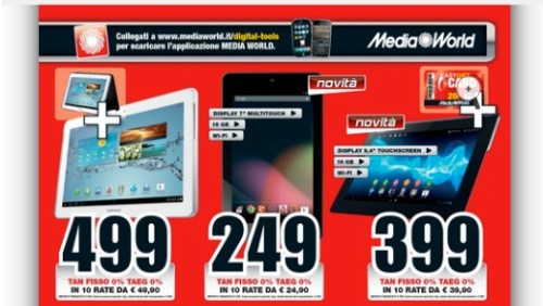 Mediaworld lancia il nuovo volantino di settembre: in arrivo il Nexus 7