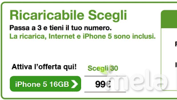 iPhone 5 a 0€, l'offerta di 3