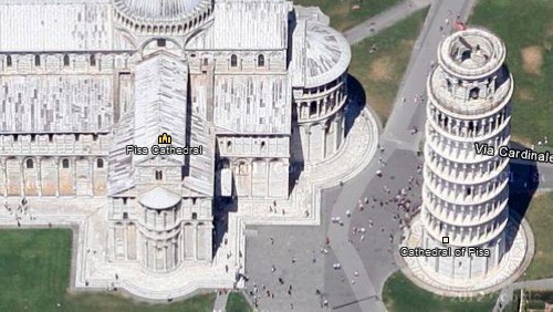 Google Maps: immagini a 45 gradi per Pisa, Livorno e Palermo