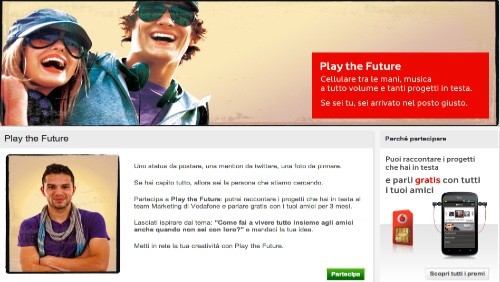 Vodafone Play The Future: concorso per trovare nuovi giovani creativi