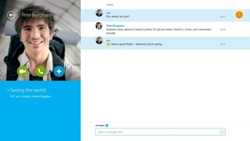 Skype, nuova versione dell'app per Windows 8
