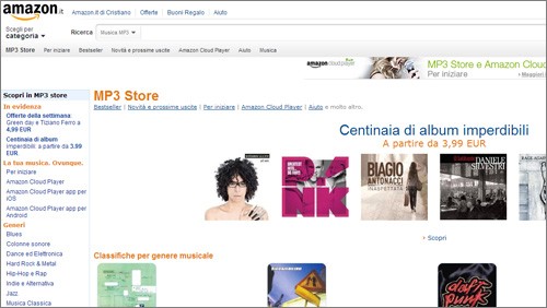 Amazon lancia MP3 Store e Cloud Player in Italia