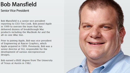 Bob Mansfield, due milioni di dollari al mese da Apple