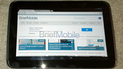 Nexus 10 e Android 4.2 Jelly Bean, le prime immagini