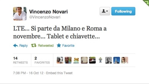3 Italia: rete LTE al via a novembre a Milano e a Roma