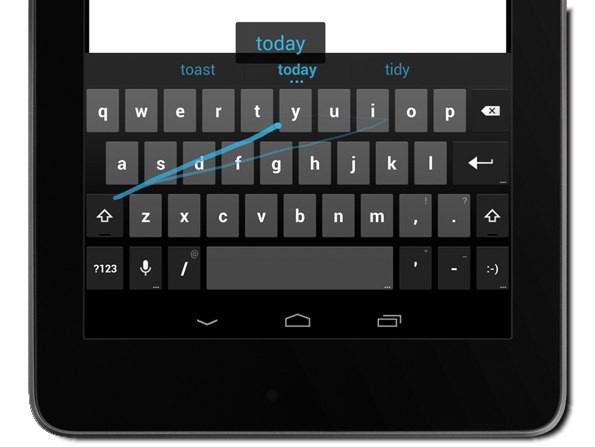 Swipe su tastiera virtuale Android 4.2 Swipe su tastiera virtuale Android 4.2