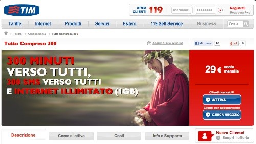La nuova offerta Tutto Compreso di TIM