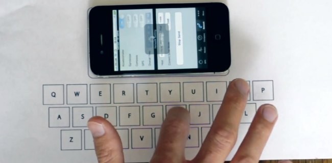 Il tavolo diventa una tastiera