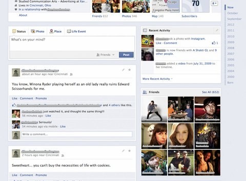 Timeline singola colonna