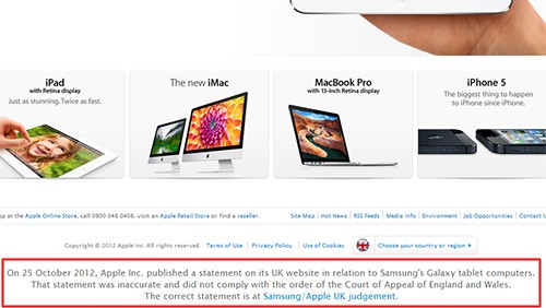Samsung non ha copiato iPad, nuovo messaggio da Apple UK