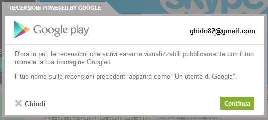 Google Play, recensioni