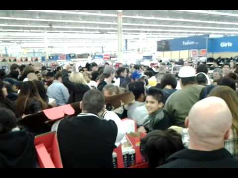 Black Friday video game section at Walmart. Craziness