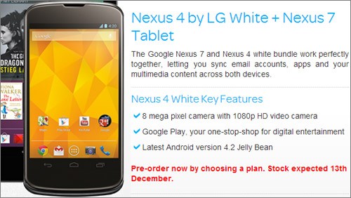 Nexus 4, anche bianco