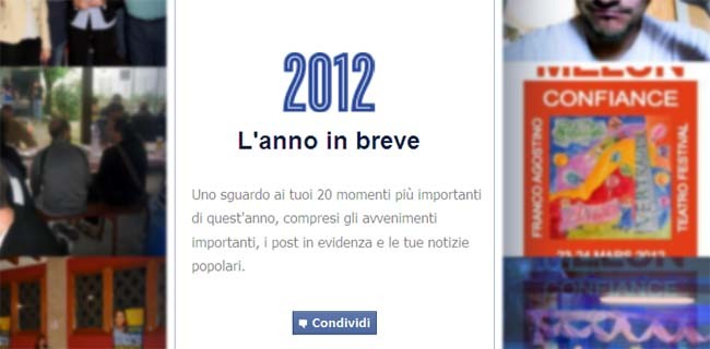 Facebook e l'anno in breve