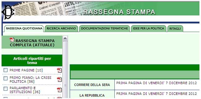 Niente più rassegne stampa di Camera e Senato