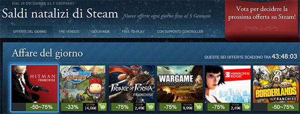 Steam, al via i saldi di Natale Steam, al via i saldi di Natale