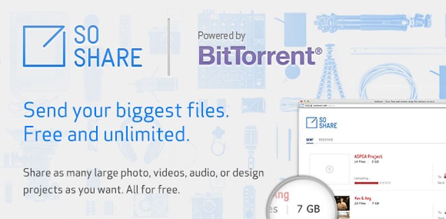 BitTorrent SoShare, file delivery fino a 1 TB