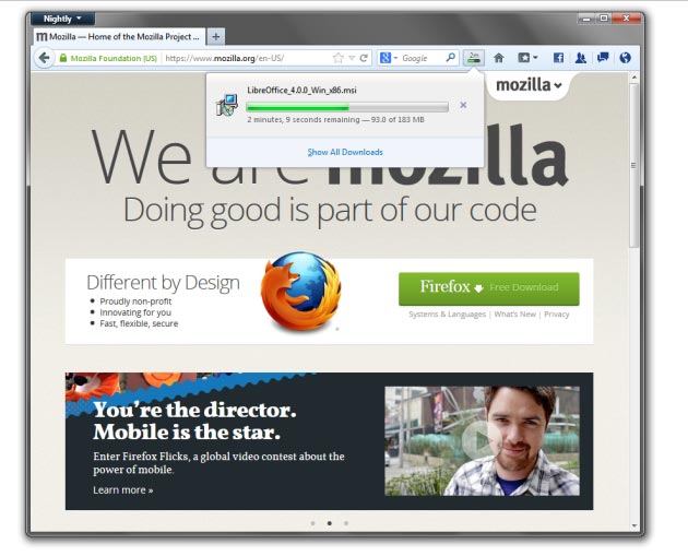 Firefox 20 Beta