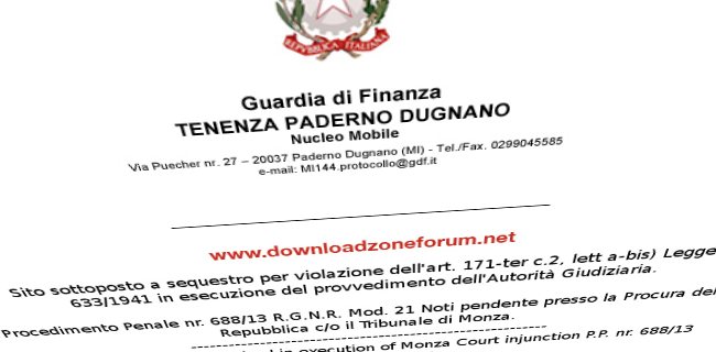 Downloadzoneforum.net è sotto sequestro