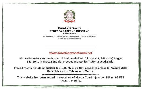 DownloadZoneForum sotto sequestro DownloadZoneForum sotto sequestro