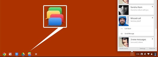 Ecco l'aspetto del sistema unificato per la messaggistica studiato da Google per Chrome OS (François Beaufort) Ecco l'aspetto del sistema unificato per la messaggistica studiato da Google per Chrome OS (François Beaufort)