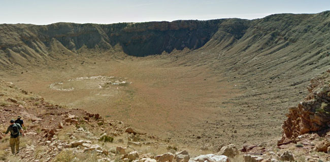 Street View: quattro passi nel cratere meteoritico