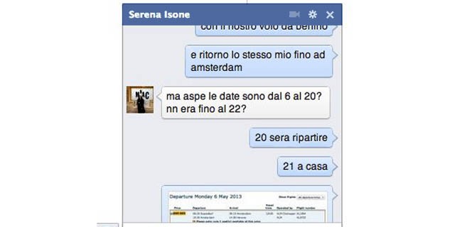 Facebook testa la chat a nuvola