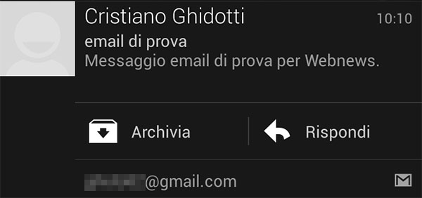 L'applicazione Gmail per Android si aggiorna sui dispositivi con Jelly Bean: ecco le nuove notifiche
