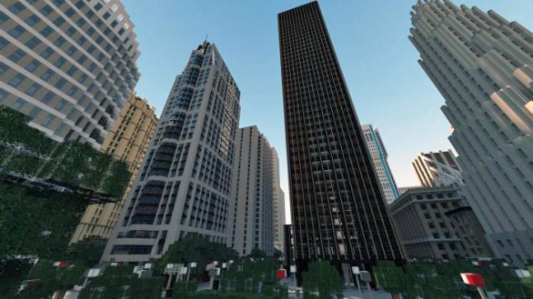 Un'intera metropoli ricostruita con Minecraft - galleria immagini