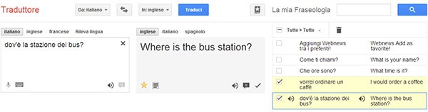Google Translate da oggi offre un frasario, per salvare le proprie traduzioni