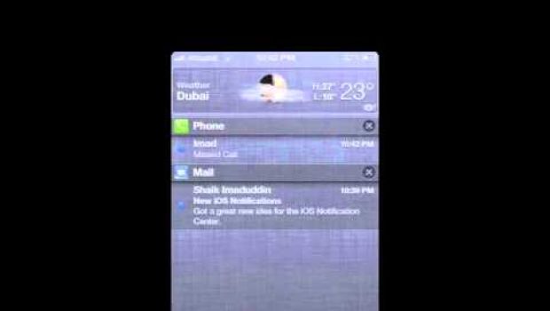 Mockup iOS 7, il  Centro Notifiche tuttofare di iOS