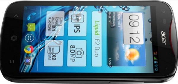 Acer Liquid E2 in colorazione nera