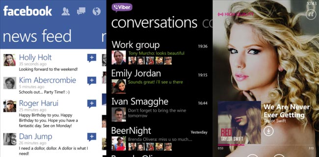 Windows Phone 8: Facebook, Viber e Nokia Music