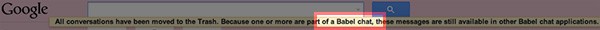 Riferimenti a Google Babel nella casella di posta elettronica Gmail