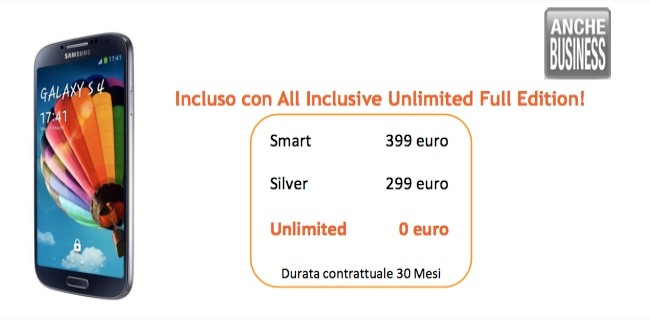 Wind: l'offerta abbonamento per il Galaxy S4