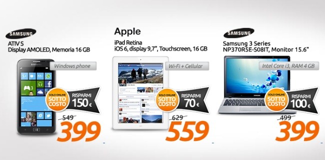 Sottocosto Marcopoloshop: iPad Retina a 559 euro