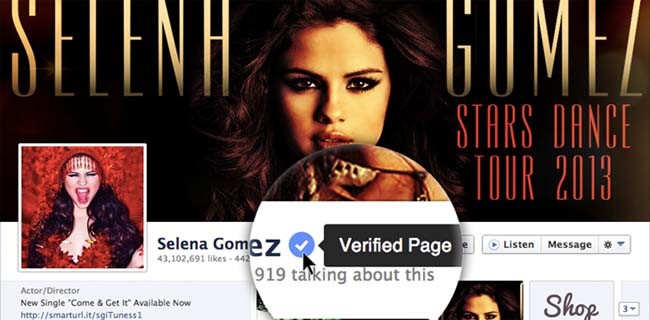 Facebook col bollino blu